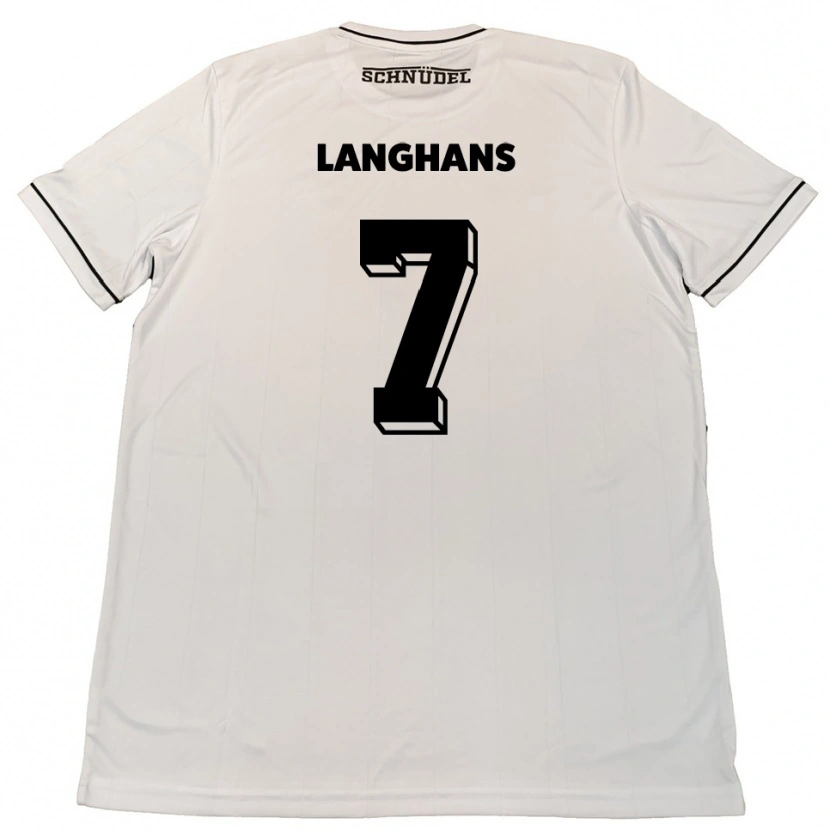 Danxen Kinder Leonard Langhans #7 Weiß Schwarz Auswärtstrikot Trikot 2025/26 T-Shirt Schweiz