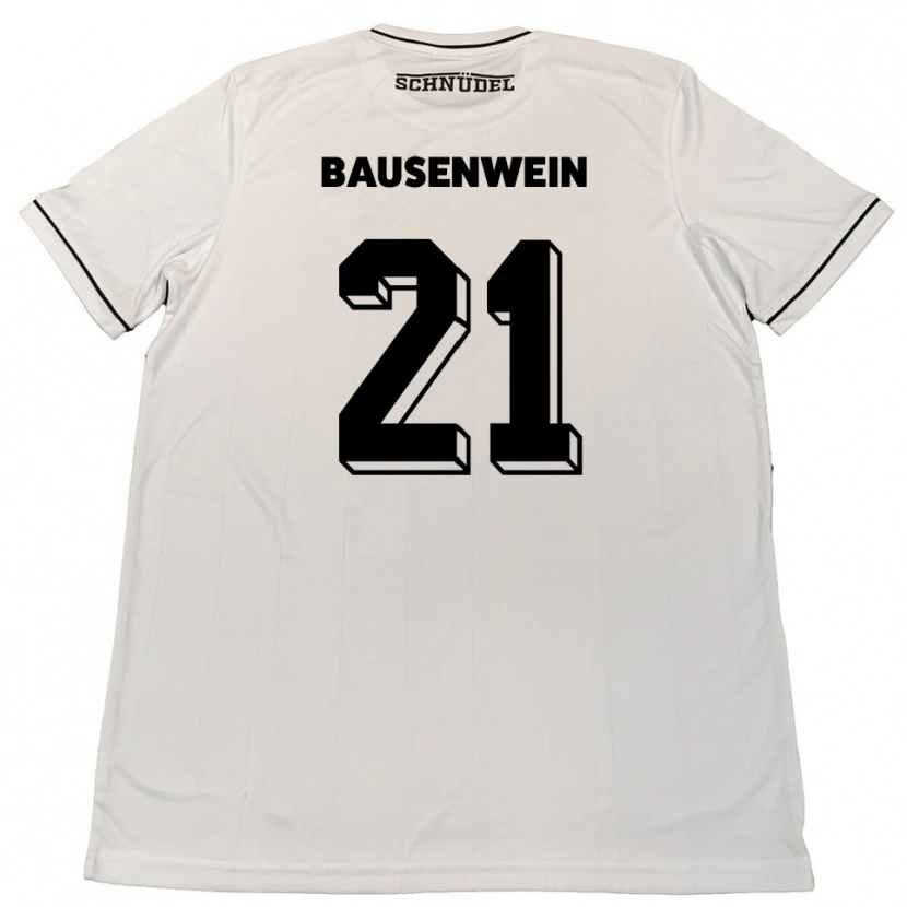 Danxen Kinder Lauris Bausenwein #21 Weiß Schwarz Auswärtstrikot Trikot 2025/26 T-Shirt Schweiz