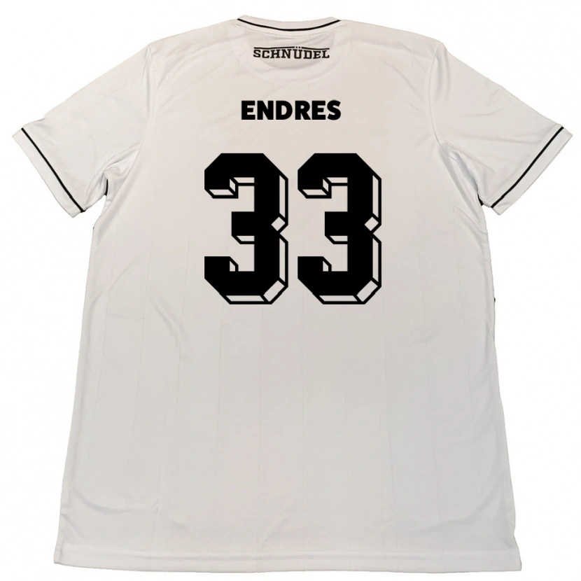 Danxen Kinder Joshua Endres #33 Weiß Schwarz Auswärtstrikot Trikot 2025/26 T-Shirt Schweiz