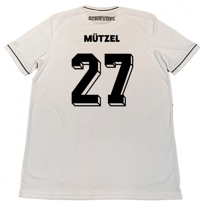 Danxen Kinder Nuno Mützel #27 Weiß Schwarz Auswärtstrikot Trikot 2025/26 T-Shirt Schweiz
