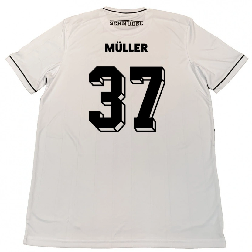 Danxen Kinder Sebastian Müller #37 Weiß Schwarz Auswärtstrikot Trikot 2025/26 T-Shirt Schweiz