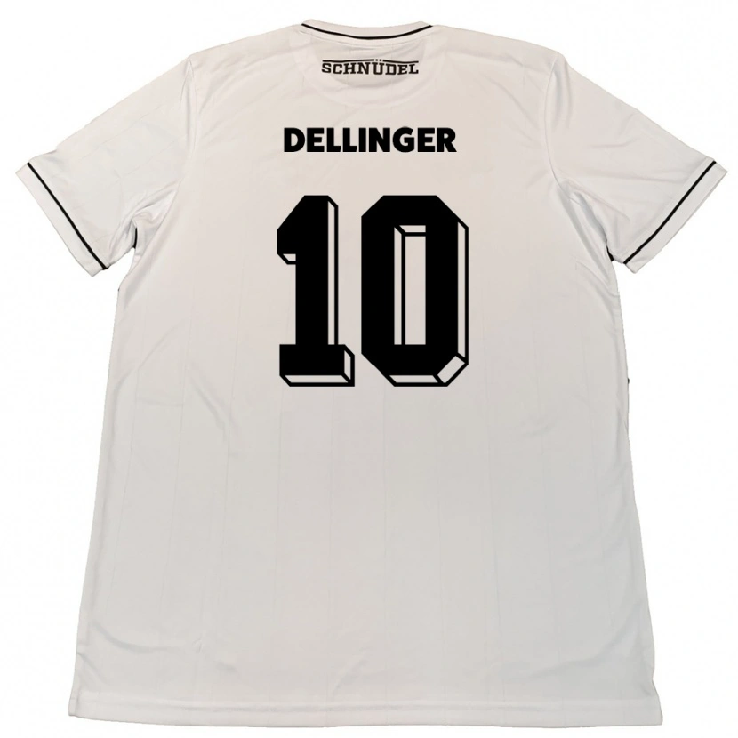 Danxen Kinder Michael Dellinger #10 Weiß Schwarz Auswärtstrikot Trikot 2025/26 T-Shirt Schweiz