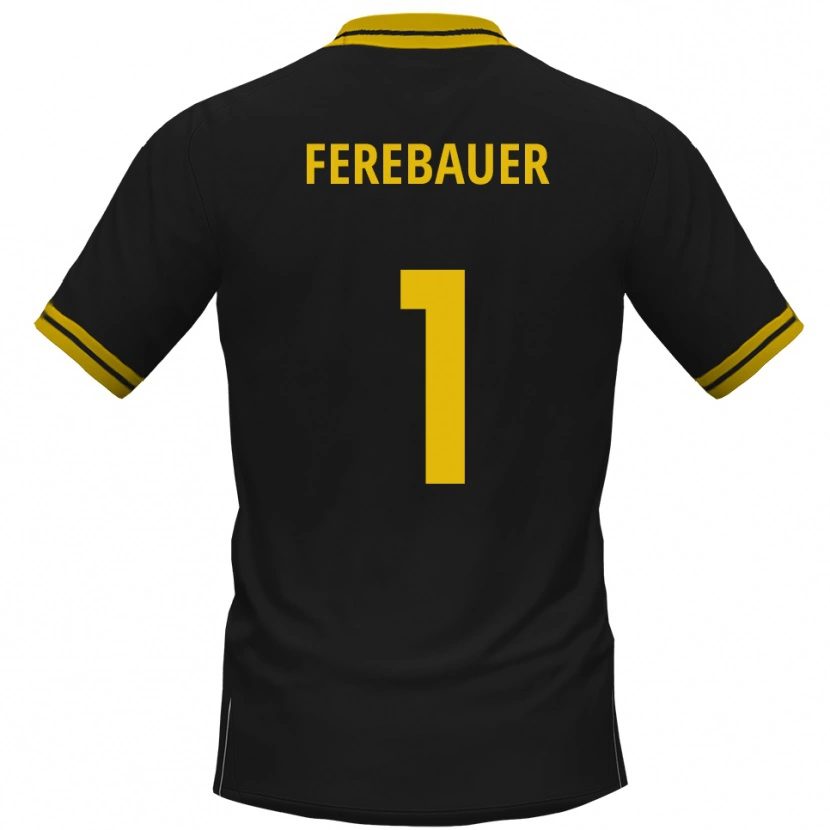 Danxen Kinder Philipp Ferebauer #1 Schwarz Gelb Auswärtstrikot Trikot 2025/26 T-Shirt Schweiz