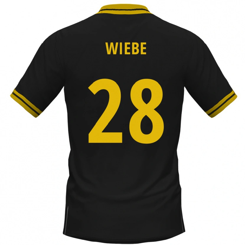 Danxen Kinder Danilo Wiebe #28 Schwarz Gelb Auswärtstrikot Trikot 2025/26 T-Shirt Schweiz