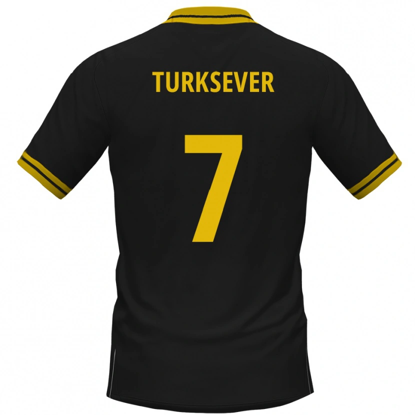 Danxen Kinder Emre Türksever #7 Schwarz Gelb Auswärtstrikot Trikot 2025/26 T-Shirt Schweiz