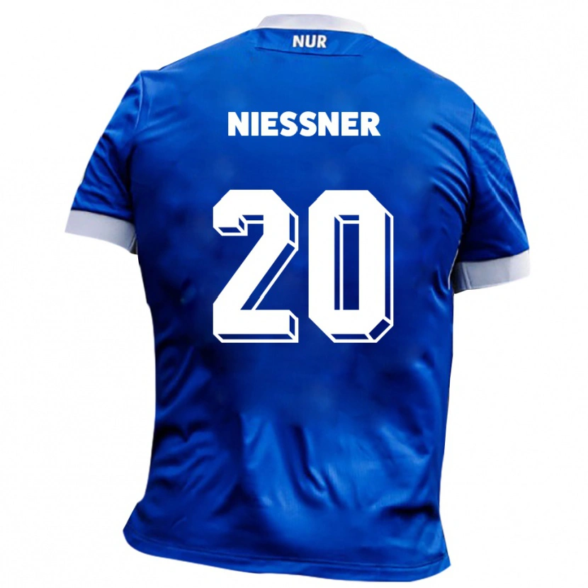 Danxen Kinder Lennard Nießner #20 Blau Weiß Auswärtstrikot Trikot 2025/26 T-Shirt Schweiz