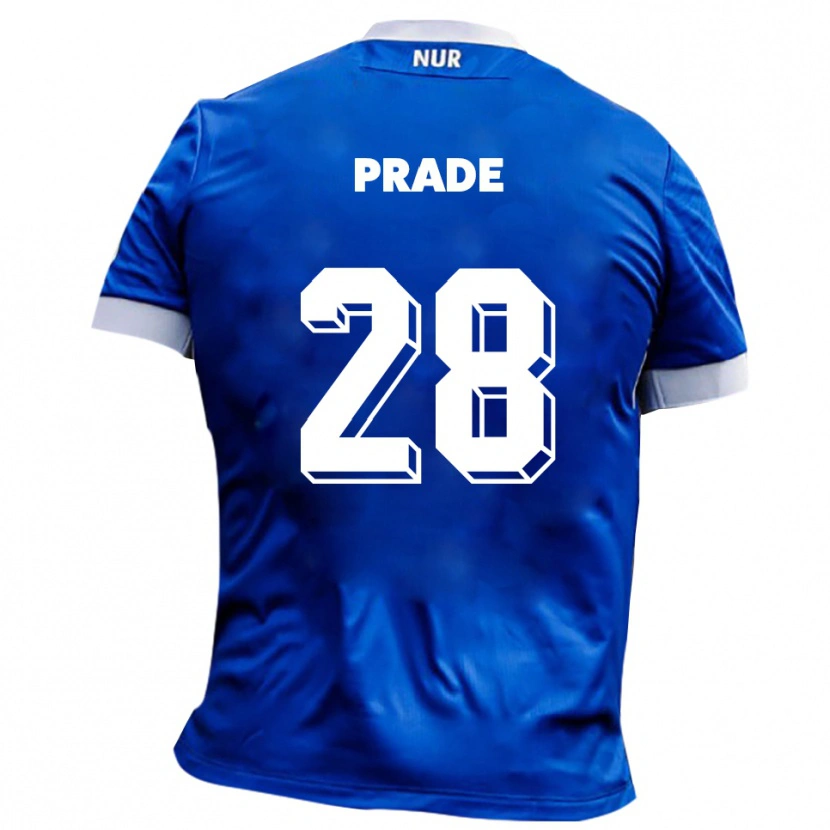 Danxen Kinder Adrian Prade #28 Blau Weiß Auswärtstrikot Trikot 2025/26 T-Shirt Schweiz