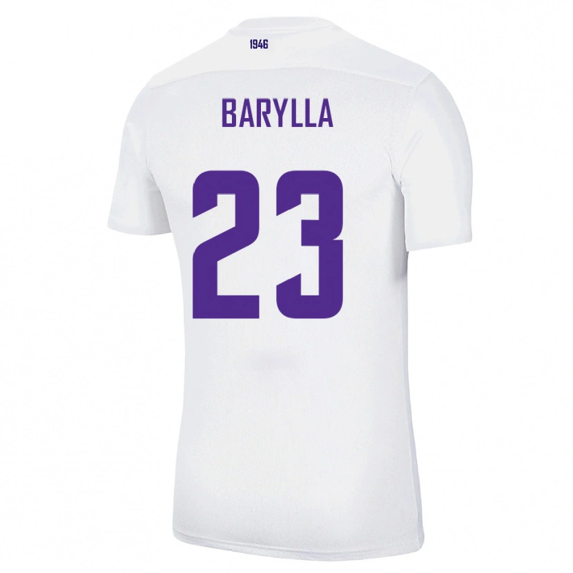 Danxen Kinder Anthony Barylla #23 Weiß Grün Auswärtstrikot Trikot 2025/26 T-Shirt Schweiz