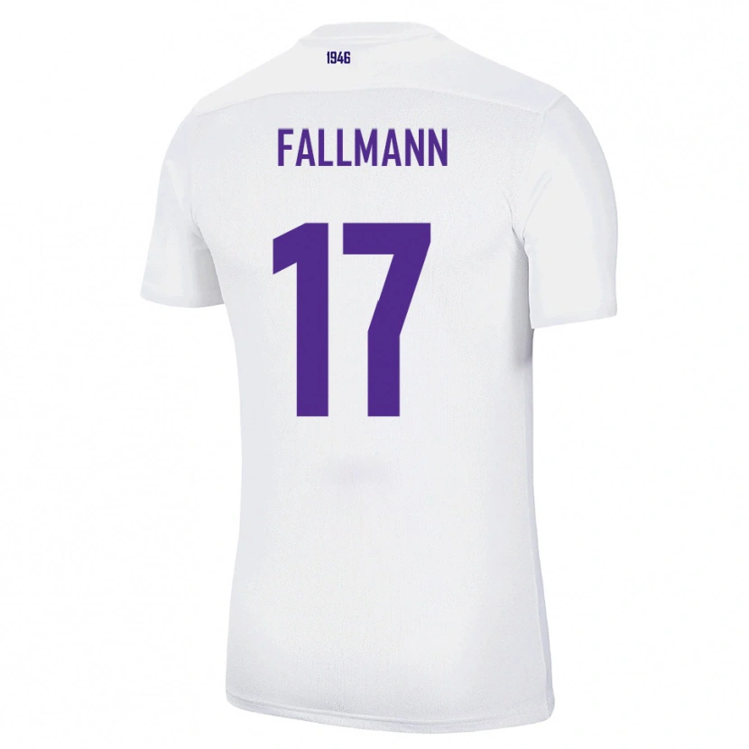Danxen Kinder Pascal Fallmann #17 Weiß Grün Auswärtstrikot Trikot 2025/26 T-Shirt Schweiz