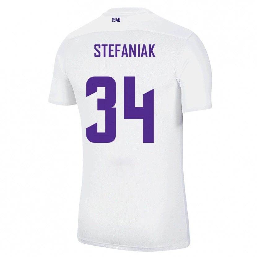Danxen Kinder Marvin Stefaniak #34 Weiß Grün Auswärtstrikot Trikot 2025/26 T-Shirt Schweiz