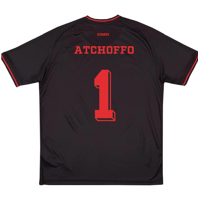 Danxen Kinder Bryan Atchoffo #1 Schwarz Rot Weiß Auswärtstrikot Trikot 2025/26 T-Shirt Schweiz