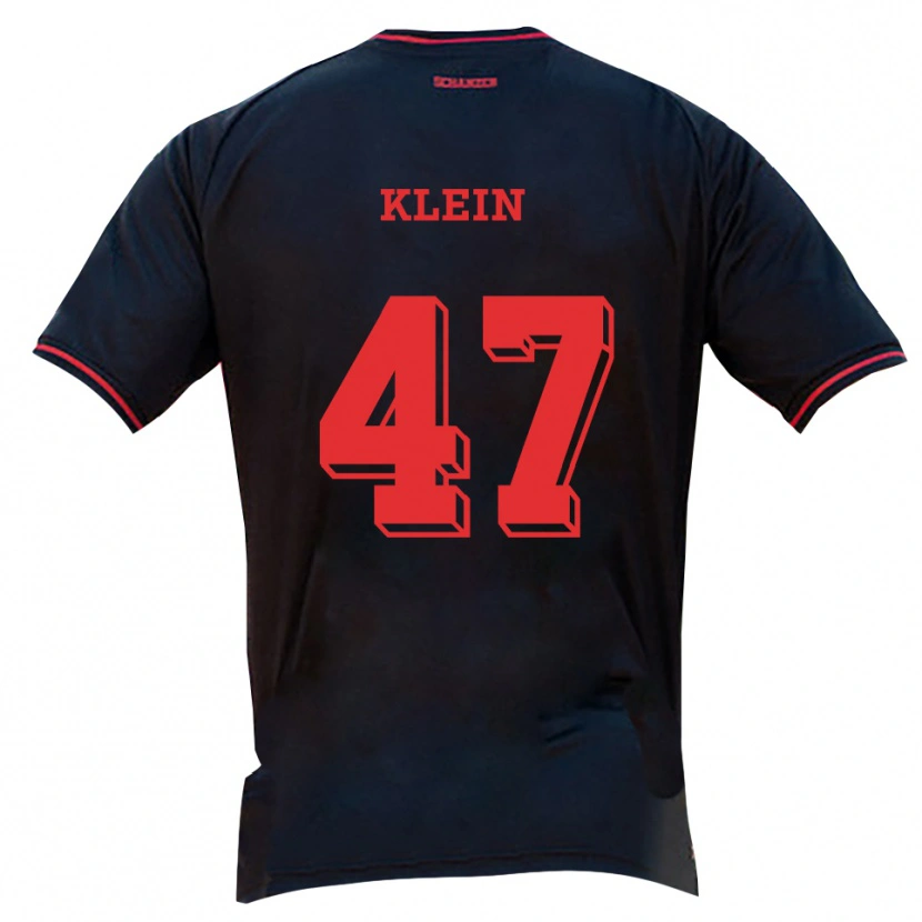 Danxen Kinder David Klein #47 Schwarz Rot Weiß Auswärtstrikot Trikot 2025/26 T-Shirt Schweiz