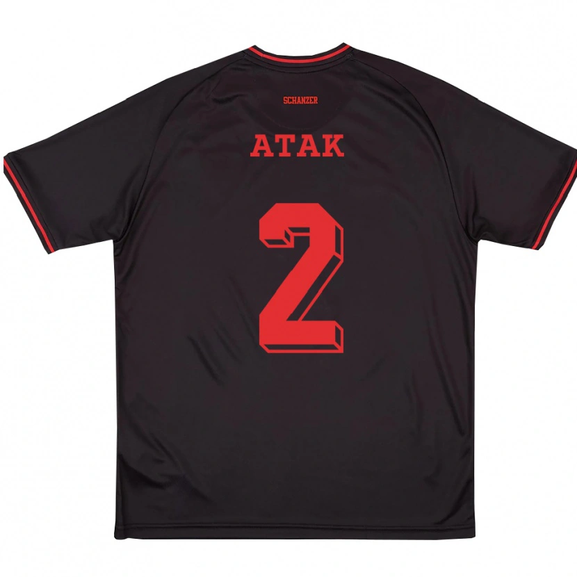 Danxen Kinder Muhammed Atak #2 Schwarz Rot Weiß Auswärtstrikot Trikot 2025/26 T-Shirt Schweiz