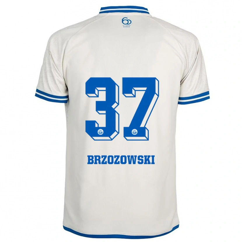 Danxen Kinder Milosz Brzozowski #37 Weiß Blau Auswärtstrikot Trikot 2025/26 T-Shirt Schweiz