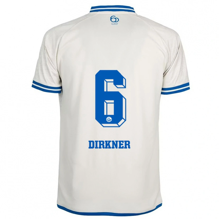 Danxen Kinder Jonas Dirkner #6 Weiß Blau Auswärtstrikot Trikot 2025/26 T-Shirt Schweiz