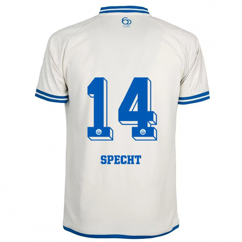 Danxen Kinder Julius Specht #14 Weiß Blau Auswärtstrikot Trikot 2025/26 T-Shirt Schweiz