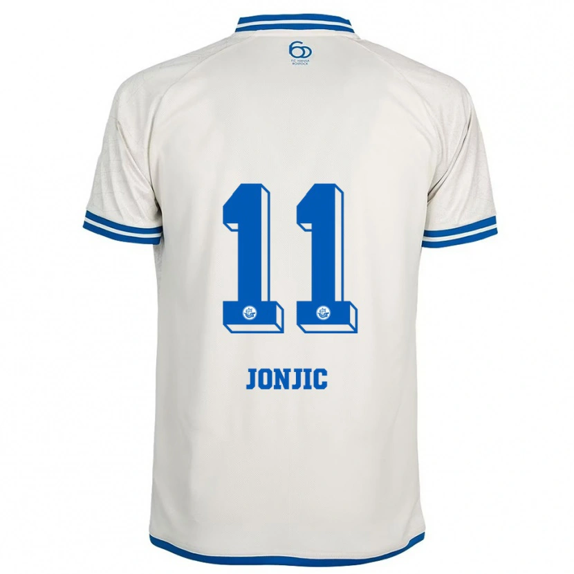 Danxen Kinder Antonio Jonjic #11 Weiß Blau Auswärtstrikot Trikot 2025/26 T-Shirt Schweiz