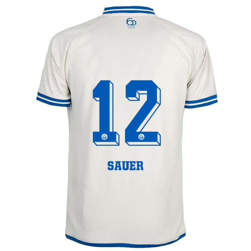 Danxen Kinder John-Lukas Sauer #12 Weiß Blau Auswärtstrikot Trikot 2025/26 T-Shirt Schweiz