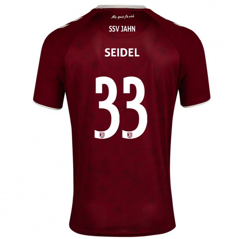 Danxen Kinder Nick Seidel #33 Burgunder Weiß Auswärtstrikot Trikot 2025/26 T-Shirt Schweiz