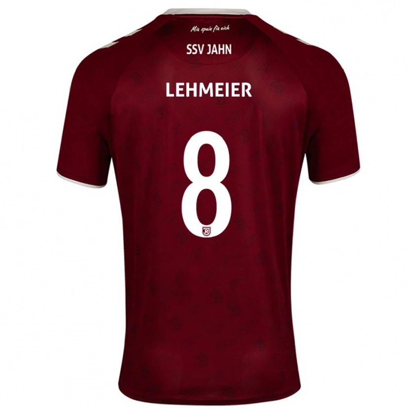 Danxen Kinder Joel Lehmeier #8 Burgunder Weiß Auswärtstrikot Trikot 2025/26 T-Shirt Schweiz