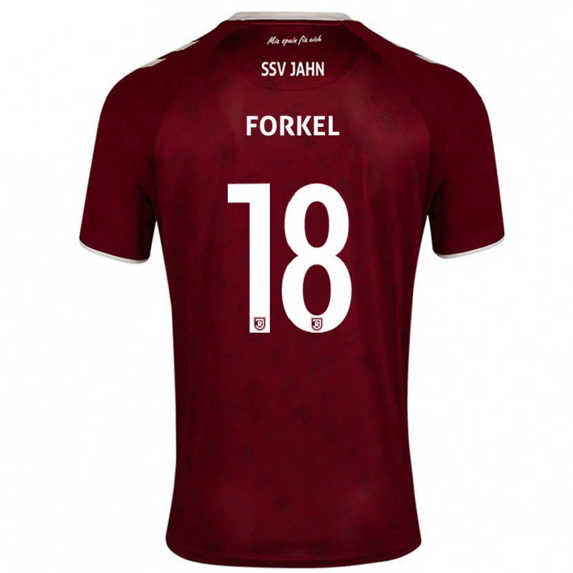 Danxen Kinder Dustin Forkel #18 Burgunder Weiß Auswärtstrikot Trikot 2025/26 T-Shirt Schweiz