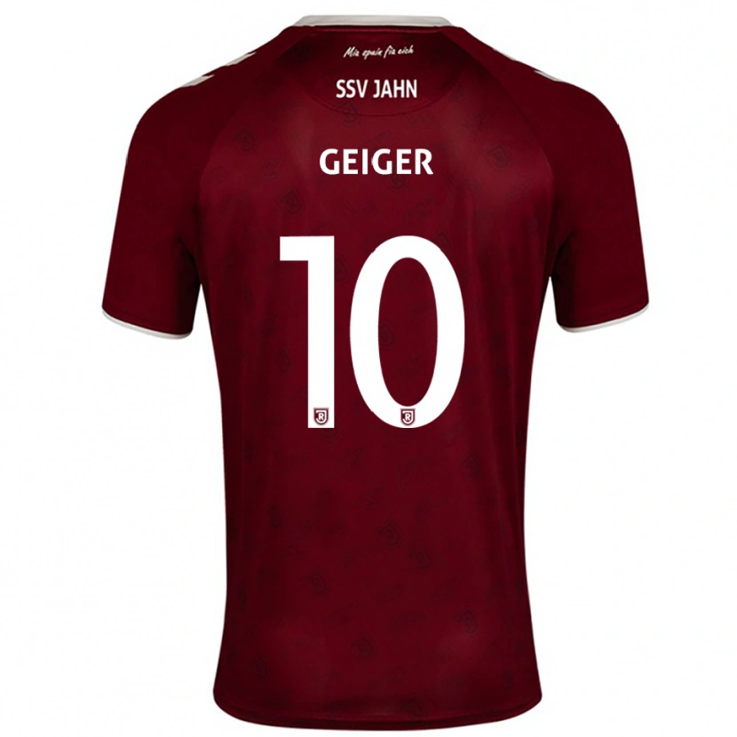 Danxen Kinder Maximilian Geiger #10 Burgunder Weiß Auswärtstrikot Trikot 2025/26 T-Shirt Schweiz