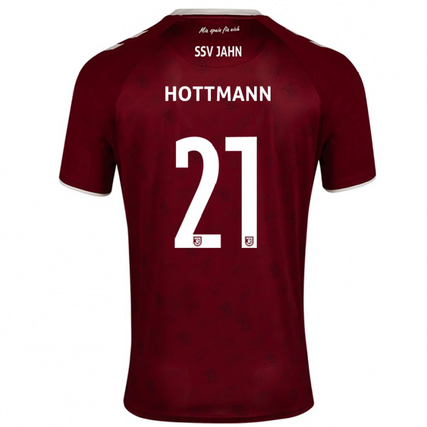 Danxen Kinder Eric Hottmann #21 Burgunder Weiß Auswärtstrikot Trikot 2025/26 T-Shirt Schweiz