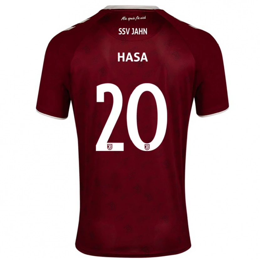 Danxen Kinder Samuel Hasa #20 Burgunder Weiß Auswärtstrikot Trikot 2025/26 T-Shirt Schweiz