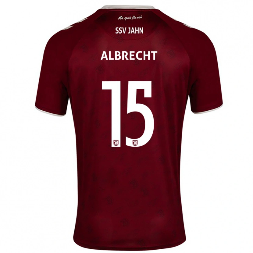 Danxen Kinder Felix Albrecht #15 Burgunder Weiß Auswärtstrikot Trikot 2025/26 T-Shirt Schweiz