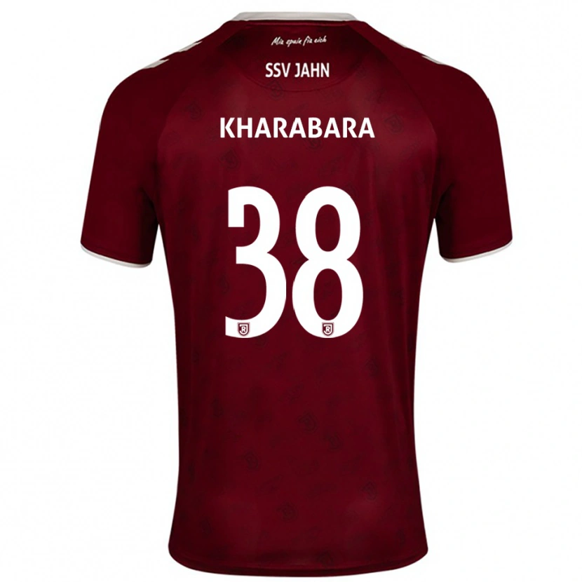 Danxen Kinder Volodymyr Kharabara #38 Burgunder Weiß Auswärtstrikot Trikot 2025/26 T-Shirt Schweiz
