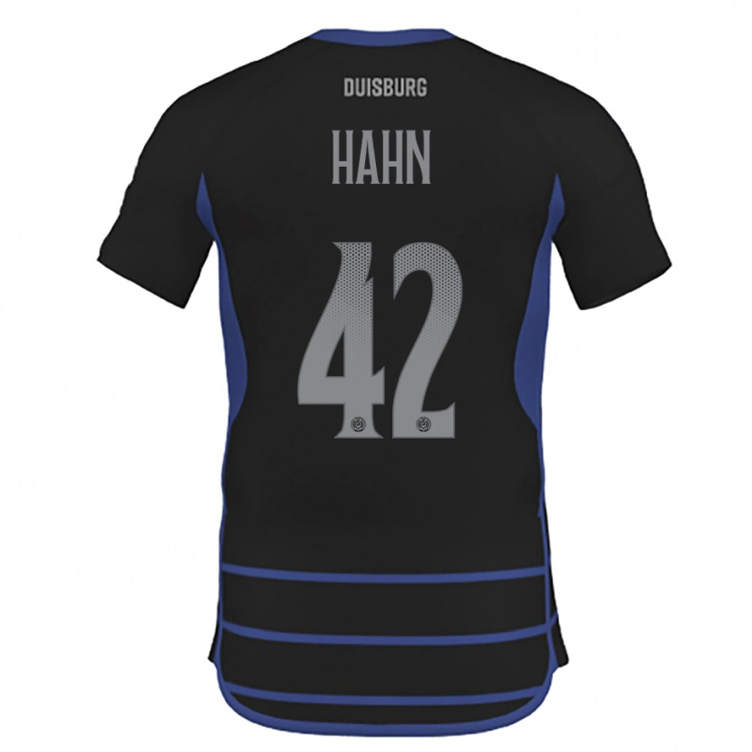 Danxen Kinder Alexander Hahn #42 Schwarz Blau Auswärtstrikot Trikot 2025/26 T-Shirt Schweiz