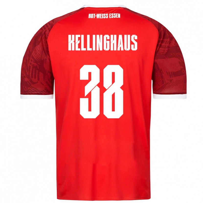 Danxen Kinder Nicolai Schulte-Kellinghaus #38 Rot Burgunder Weiß Auswärtstrikot Trikot 2025/26 T-Shirt Schweiz