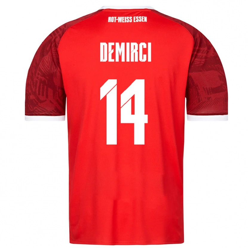 Danxen Kinder Mehmet Demirci #14 Rot Burgunder Weiß Auswärtstrikot Trikot 2025/26 T-Shirt Schweiz