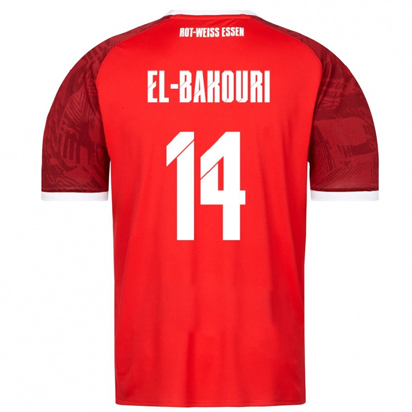 Danxen Kinder Ibrahim El-Bakouri #14 Rot Burgunder Weiß Auswärtstrikot Trikot 2025/26 T-Shirt Schweiz