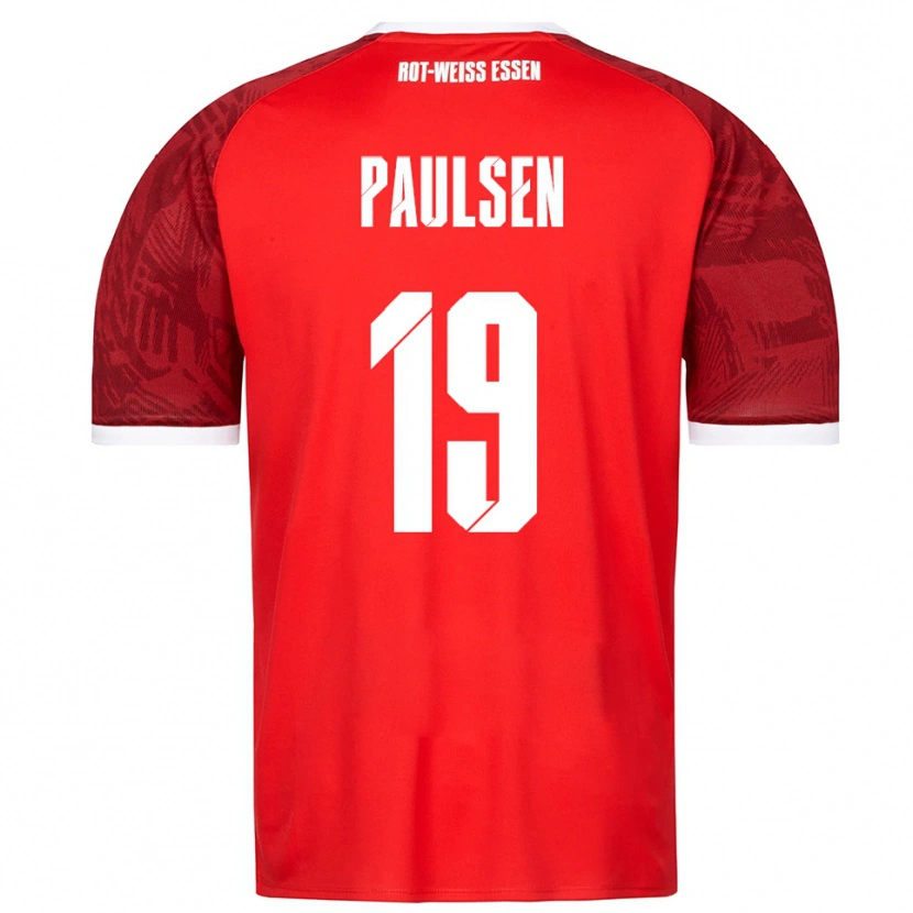 Danxen Kinder Marvin Paulsen #19 Rot Burgunder Weiß Auswärtstrikot Trikot 2025/26 T-Shirt Schweiz