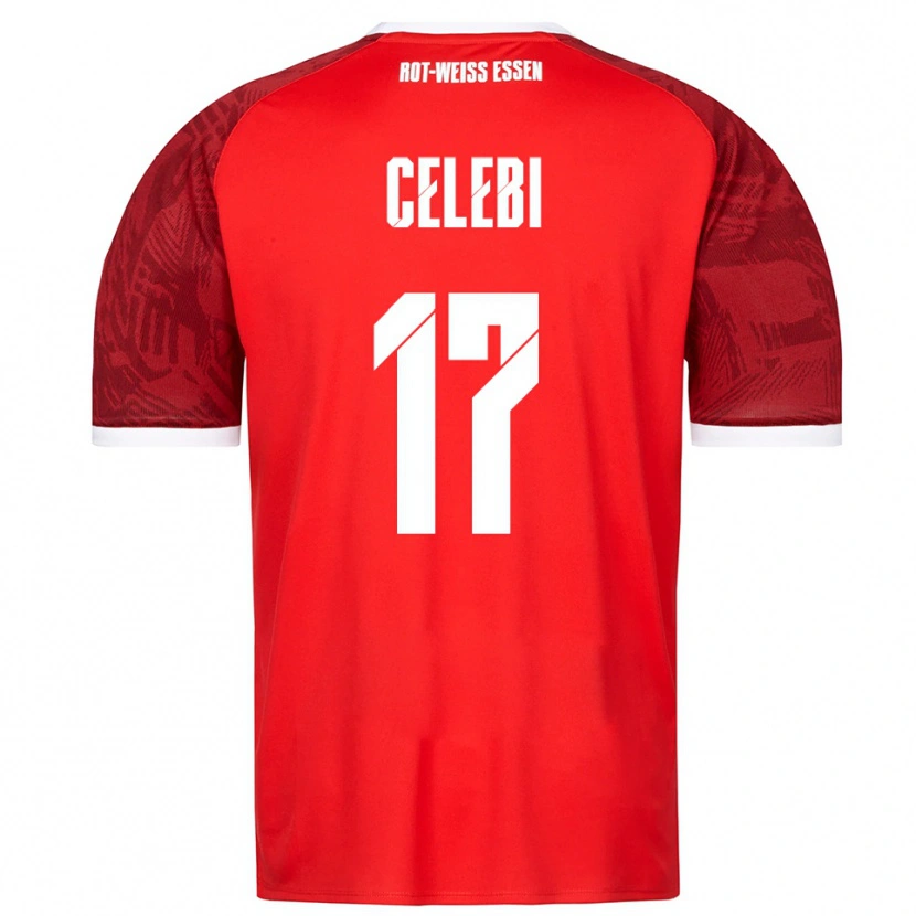 Danxen Kinder Ekin Celebi #17 Rot Burgunder Weiß Auswärtstrikot Trikot 2025/26 T-Shirt Schweiz
