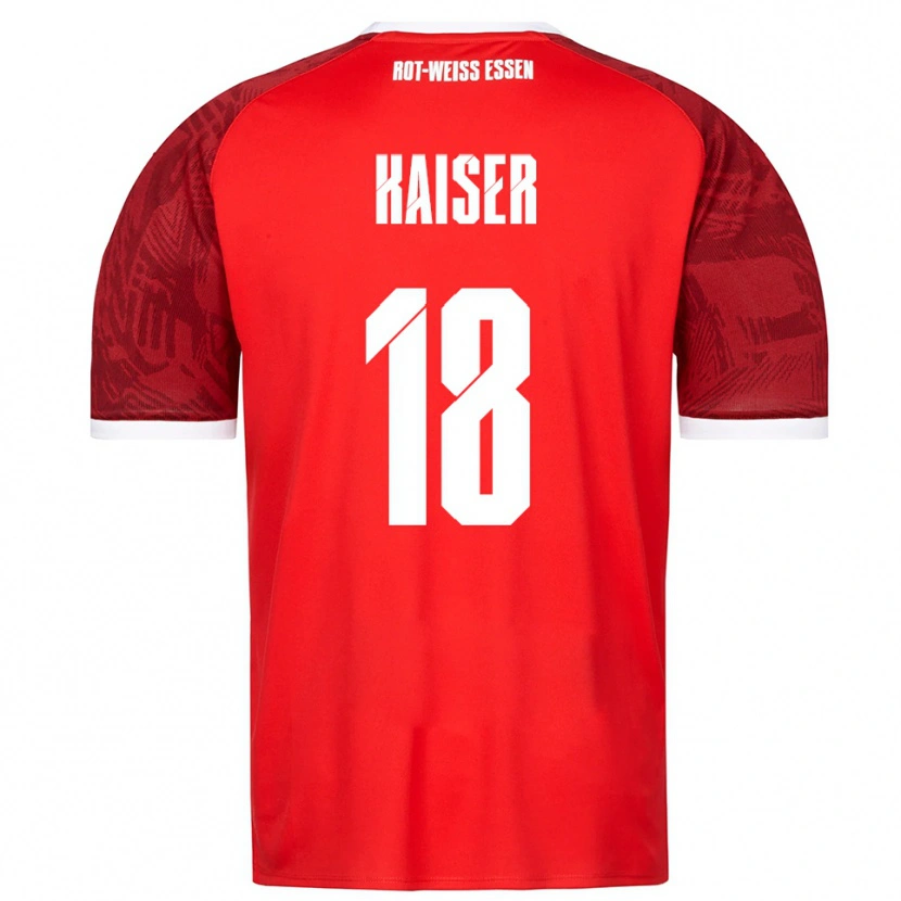 Danxen Kinder Nils Kaiser #18 Rot Burgunder Weiß Auswärtstrikot Trikot 2025/26 T-Shirt Schweiz
