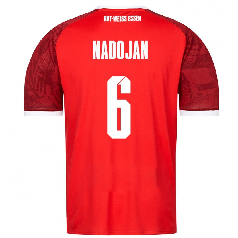 Danxen Kinder Aslan Nadojan #6 Rot Burgunder Weiß Auswärtstrikot Trikot 2025/26 T-Shirt Schweiz