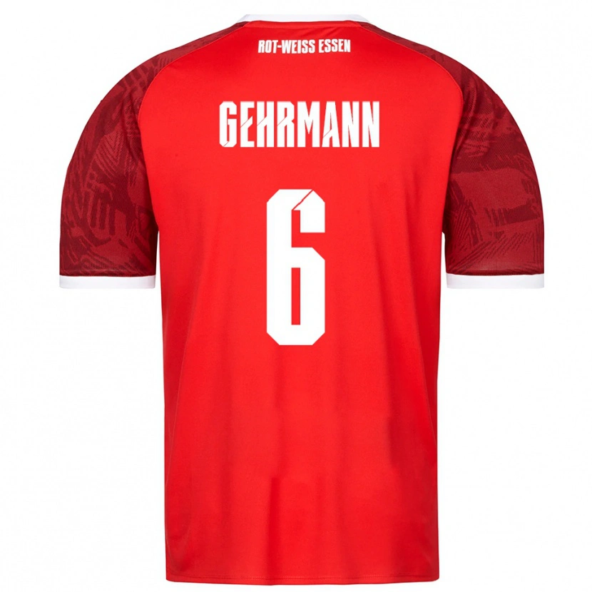 Danxen Kinder Fabian Gehrmann #6 Rot Burgunder Weiß Auswärtstrikot Trikot 2025/26 T-Shirt Schweiz