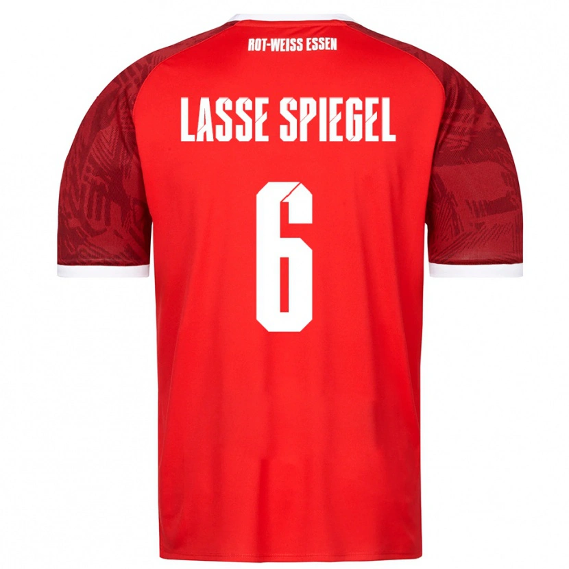 Danxen Kinder Jakob Lasse Spiegel #6 Rot Burgunder Weiß Auswärtstrikot Trikot 2025/26 T-Shirt Schweiz