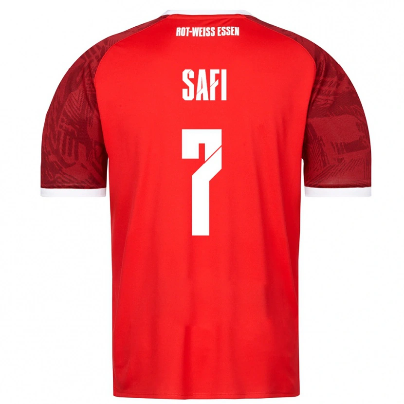 Danxen Kinder Ramien Safi #7 Rot Burgunder Weiß Auswärtstrikot Trikot 2025/26 T-Shirt Schweiz