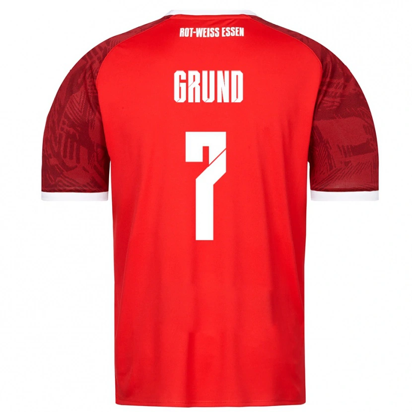 Danxen Kinder Kevin Grund #7 Rot Burgunder Weiß Auswärtstrikot Trikot 2025/26 T-Shirt Schweiz
