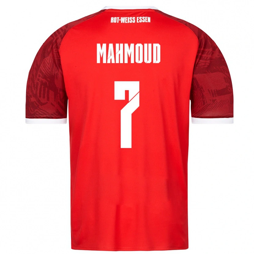 Danxen Kinder Bakir Mahmoud #7 Rot Burgunder Weiß Auswärtstrikot Trikot 2025/26 T-Shirt Schweiz