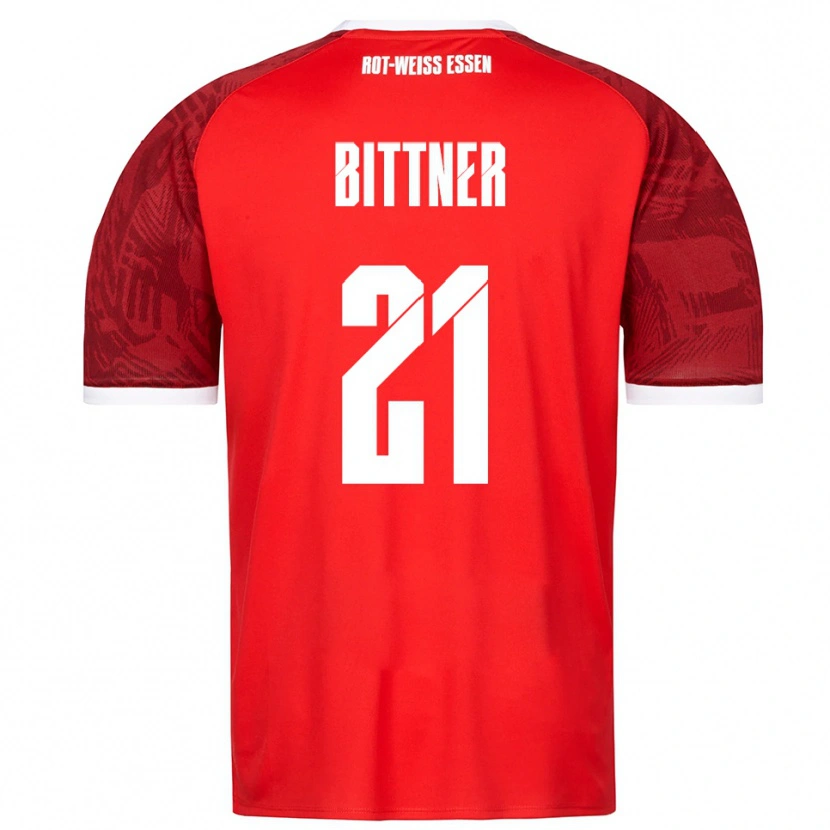 Danxen Kinder Lucas Bittner #21 Rot Burgunder Weiß Auswärtstrikot Trikot 2025/26 T-Shirt Schweiz