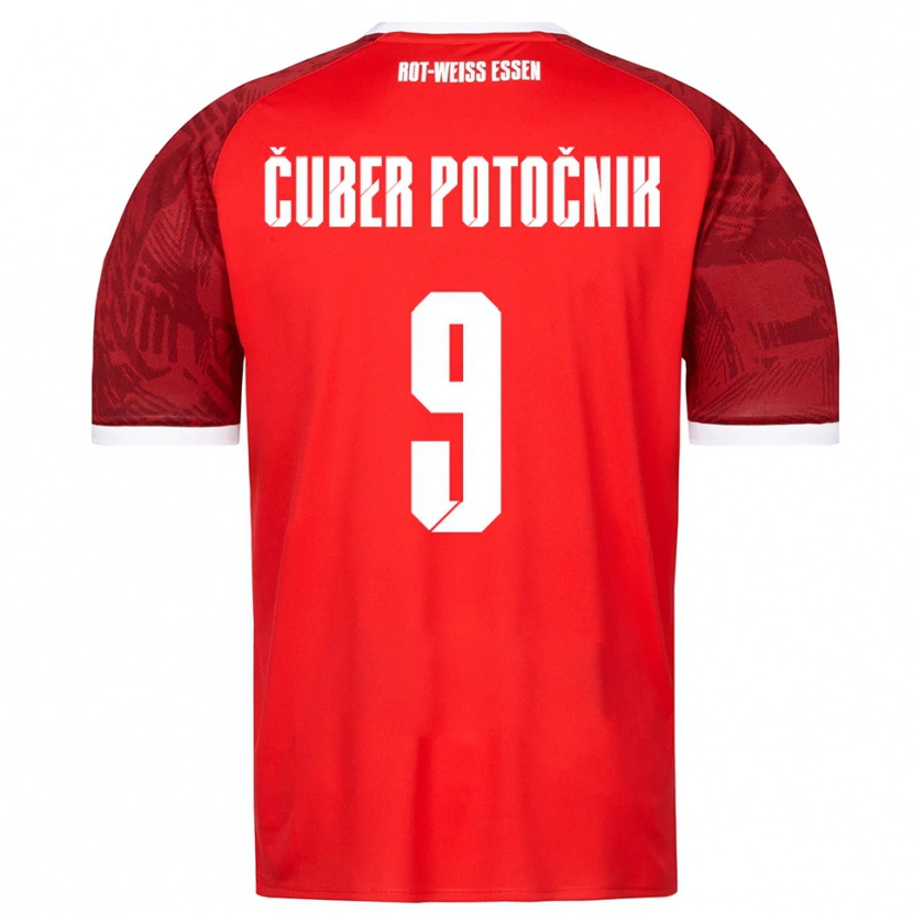 Danxen Kinder Jaka Cuber Potocnik #9 Rot Burgunder Weiß Auswärtstrikot Trikot 2025/26 T-Shirt Schweiz