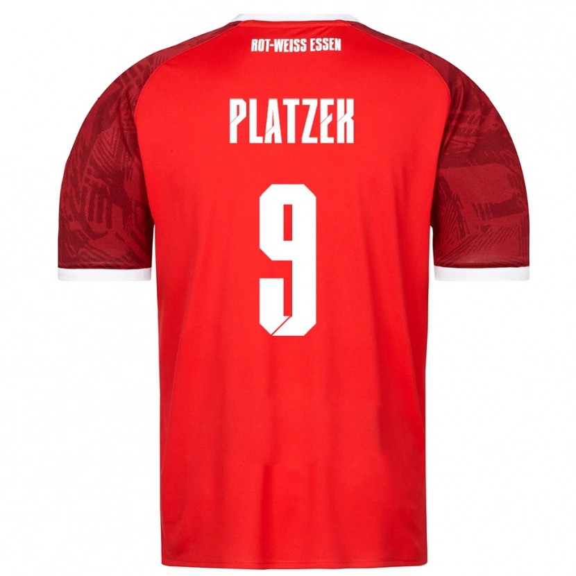 Danxen Kinder Marcel Platzek #9 Rot Burgunder Weiß Auswärtstrikot Trikot 2025/26 T-Shirt Schweiz