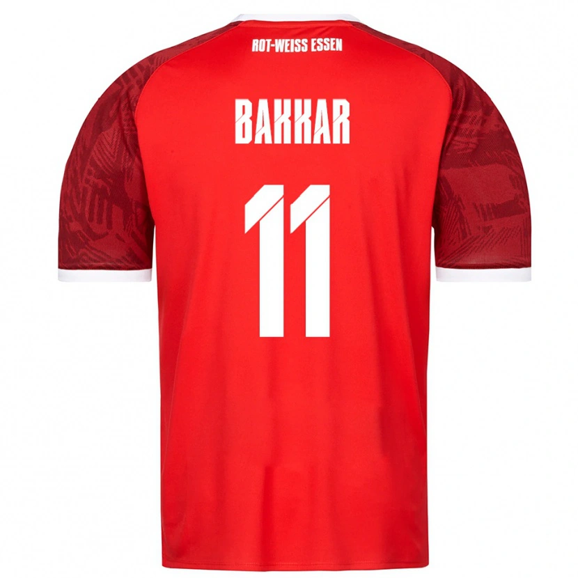 Danxen Kinder Baraa Bakkar #11 Rot Burgunder Weiß Auswärtstrikot Trikot 2025/26 T-Shirt Schweiz