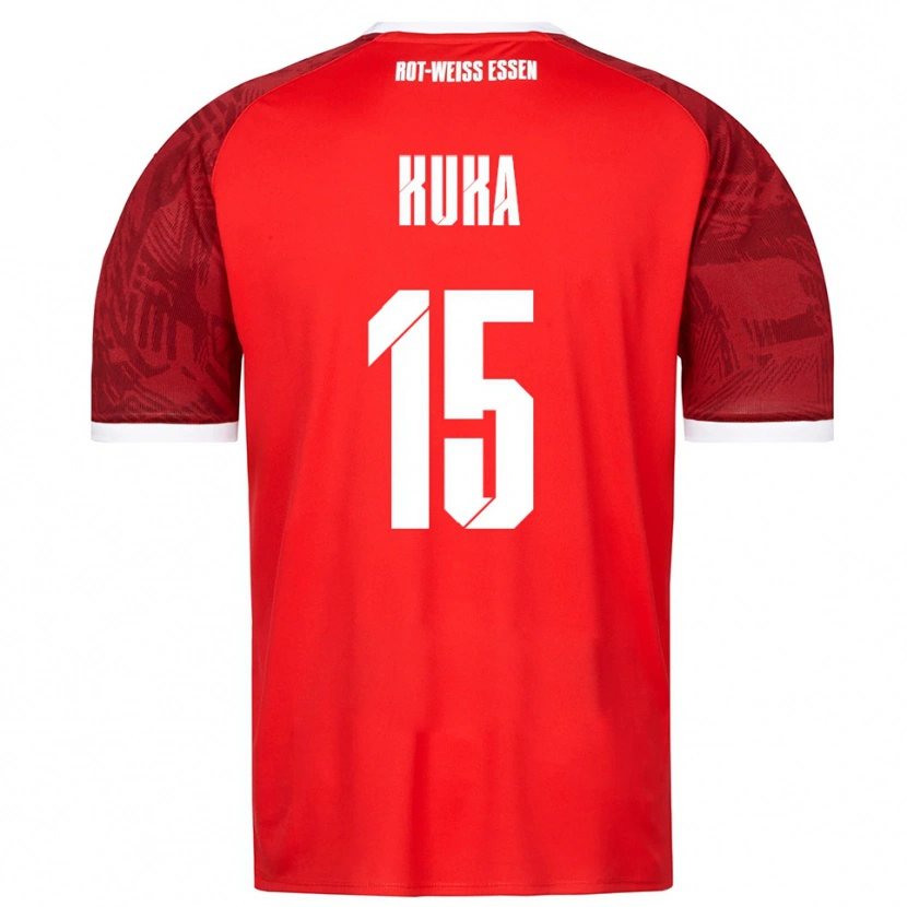 Danxen Kinder Hamid Kuka #15 Rot Burgunder Weiß Auswärtstrikot Trikot 2025/26 T-Shirt Schweiz