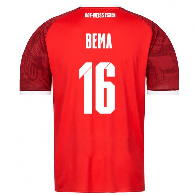 Danxen Kinder Joel Bema #16 Rot Burgunder Weiß Auswärtstrikot Trikot 2025/26 T-Shirt Schweiz