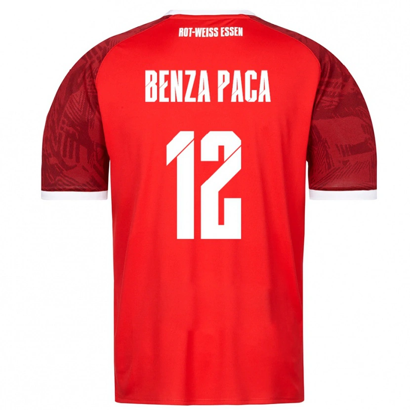 Danxen Kinder Lynes Benza Paca #12 Rot Burgunder Weiß Auswärtstrikot Trikot 2025/26 T-Shirt Schweiz